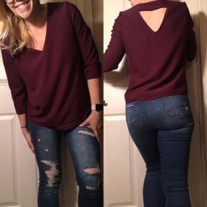 Eggplant colored blouse